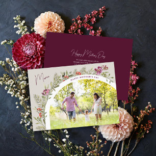 Floral Arch Photo Happy Mother's Day Card