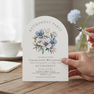 Floral Arch Retirement Party Invitation