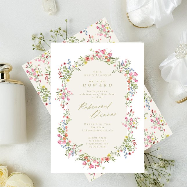 Floral Arch Spring Wedding Rehearsal Dinner I Invitation (Creator Uploaded)