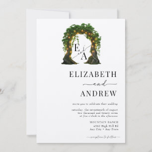 Floral Arch Tree Wedding Invitation