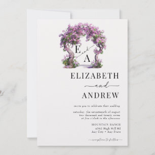 Floral Arch Tree Wedding Invitation