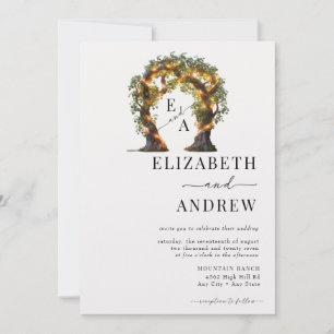 Floral Arch Tree Wedding Invitation