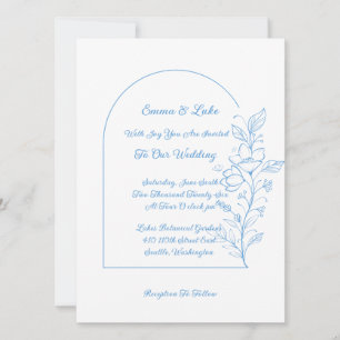 Floral Arch Wedding Invitation