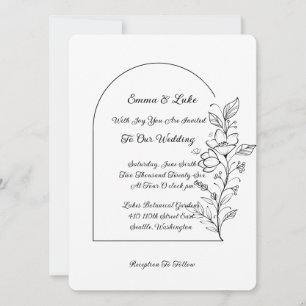 Floral Arch Wedding Invitation