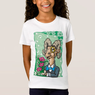 Floral Aries with Monocle and Bow tie T-Shirt