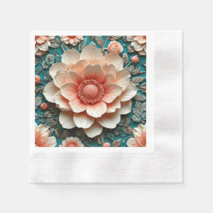 Floral Arrangement Luxury Botanical Table Decor Napkin