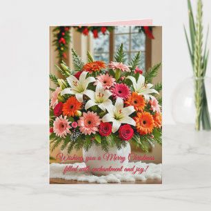 Floral arrangement thank you card