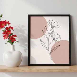 Floral Art Colorful Flower Wall Art , Home Decor