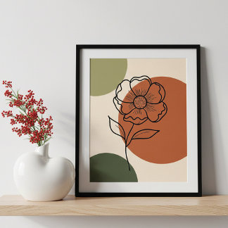 Floral Art Colorful Flower Wall Art , Home Decor