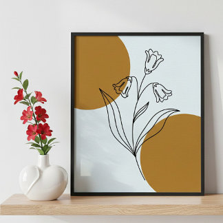 Floral Art Colorful Flower Wall Art , Home Decor