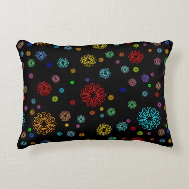 Floral Art Design Pattern Pillow (Front)