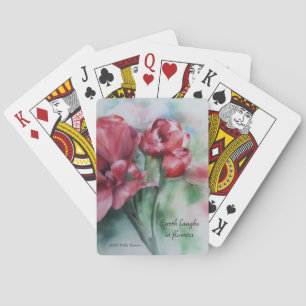 Floral Art Earth Laughs in Flowers Playing Cards