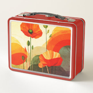 Floral Art Lunch Box – Colourful Poppy Design