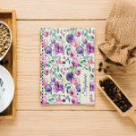 Floral Art Notebook Planner with Your Name<br><div class="desc">Floral Art Notebook Planner with Your Name</div>