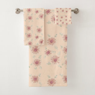 Floral Art Pattern Bath Towel Set