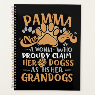 Floral Art Pawma Noun Definition Mama Grandma Dog Planner