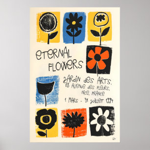 Floral Art Print Abstract Botanical Poster, Nice