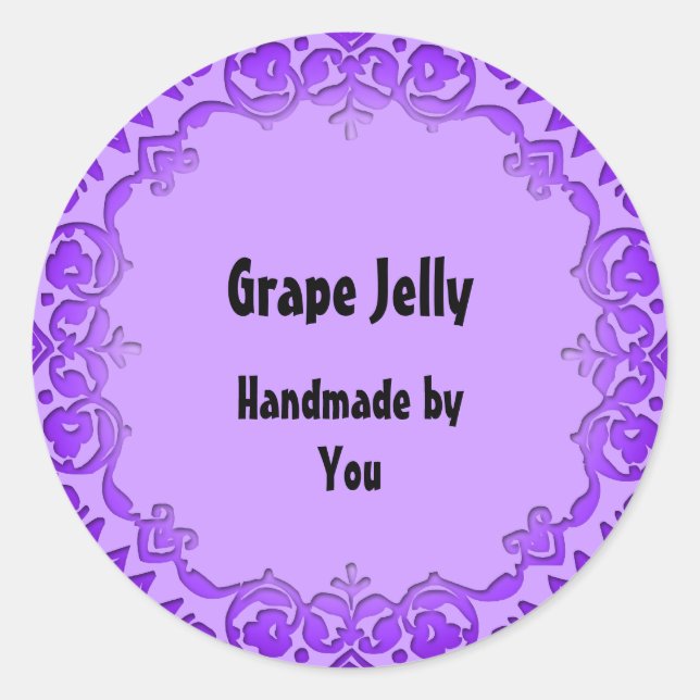 Floral Art Soap or Canning Labels Purple (Front)