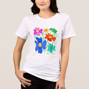 Floral art Tri-Blend shirt