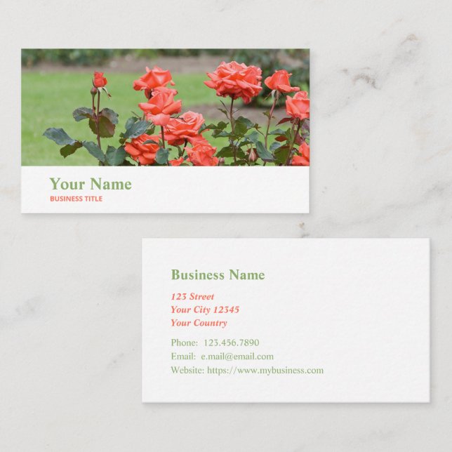 Floral Artist Florist Wedding Decorator Business Card (Front/Back)