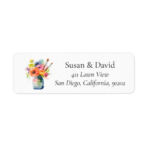 Floral Artistry Mason Jar Labels