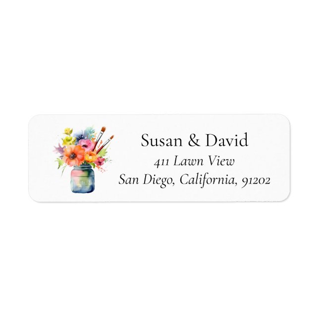 Floral Artistry Mason Jar Labels (Front)