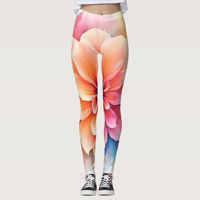 Floral Artistry Unveiled Design Leggings (Front)