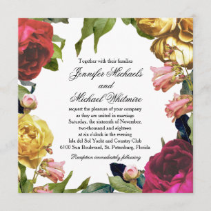 Floral Artistry Wedding Invitation