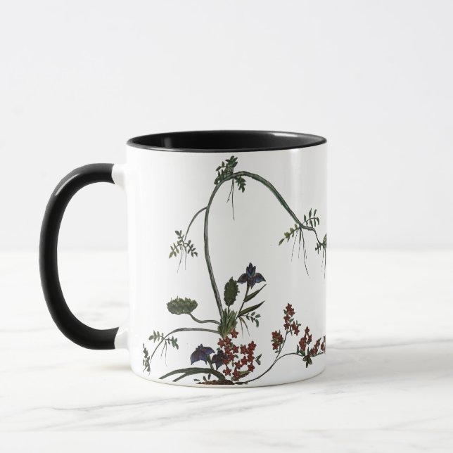 floral  artwork japanese flower mug (Left)