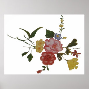  Floral Artwork Japanese Flower Poster