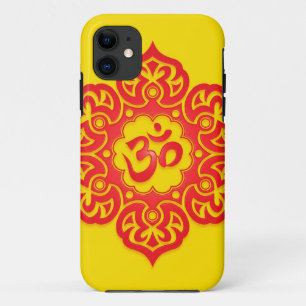 Floral Aum Design - Red and Yellow iPhone 11 Case