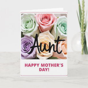 Floral Aunt Happy Mothers Day Card