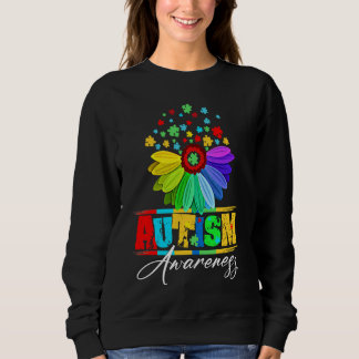 Floral Autism Awareness Daisy Flower For Men Women Sweatshirt