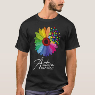 Floral Autism Awareness Daisy Flower For Men Women T-Shirt