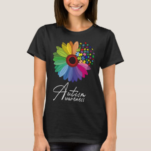 Floral Autism Awareness Daisy Flower For Men Women T-Shirt