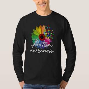 Floral Autism Awareness Daisy Flower For Men Women T-Shirt