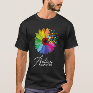 Floral Autism Awareness Daisy Flower For Men Women T-Shirt