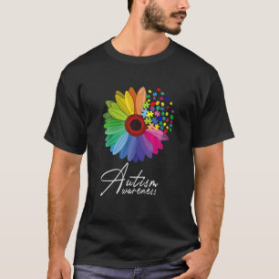 Floral Autism Awareness Daisy Flower For Men Women T-Shirt