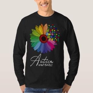 Floral Autism Awareness Daisy Flower For Men Women T-Shirt