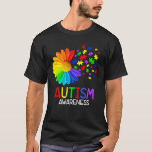 Floral Autism Awareness Daisy Flower For Men Women T-Shirt