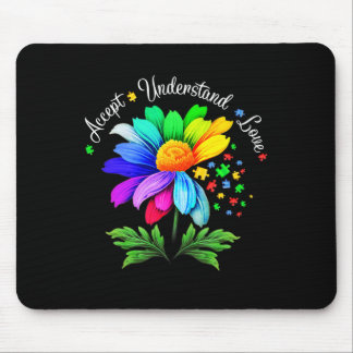 Floral Autism Awareness Daisy Flower For Mum Women Mouse Mat