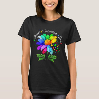 Floral Autism Awareness Daisy Flower For Mum Women T-Shirt