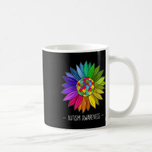 Floral Autism Awareness Daisy Flower For Women Coffee Mug
