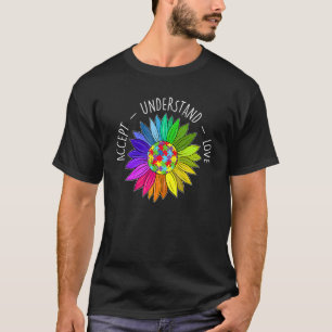 Floral Autism Awareness Daisy Flower For Women T-Shirt