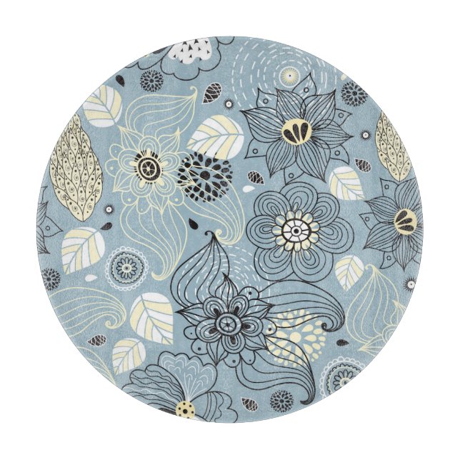 Floral Autumn: Elegant Seasonal Design Cutting Board (Front)
