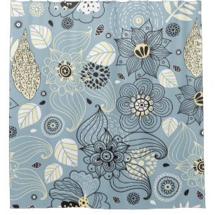 Floral Autumn: Elegant Seasonal Design Shower Curtain