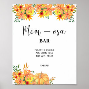 Floral autumn Mon-osa bar Poster