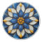 Floral Azulejo Blue White and Yellow