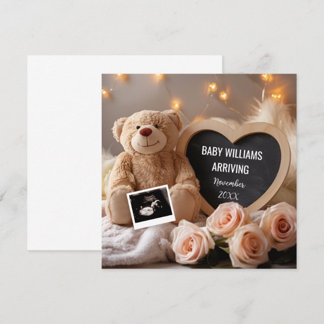 Floral Baby Announcement for Social Media (Front/Back)