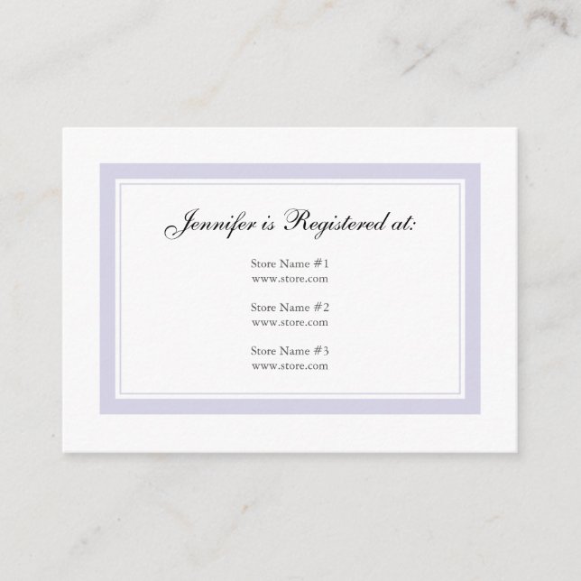 Floral Baby Girl Registry Card - Baby Lilac (Front)